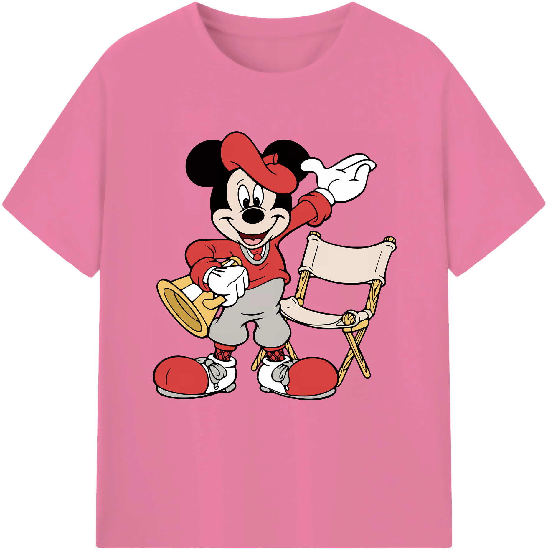 （画像用） ミッキーマウス Mickey Mouse 綿100％半袖Tシャツ（フロントプリント）